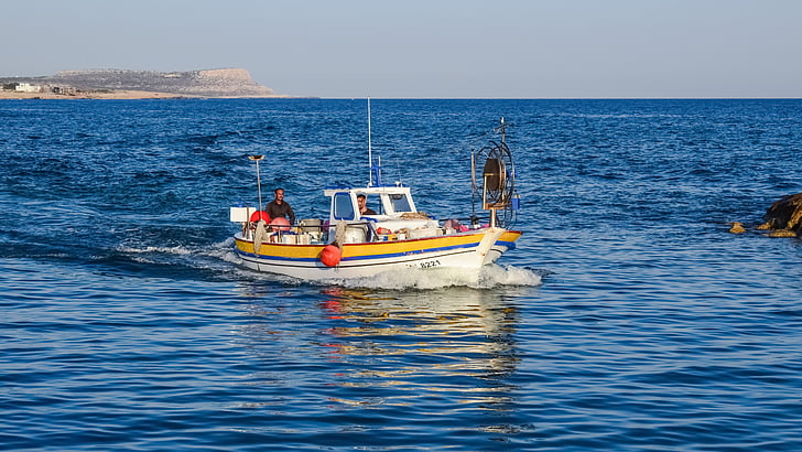 barca da pesca, Porto, pesca, tradizionale, pescatore, arrivo, Ayia napa