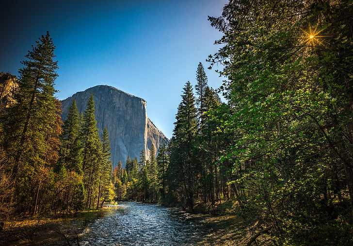 Yosemite, el capitan, California, táj, természet, nemzeti, Park