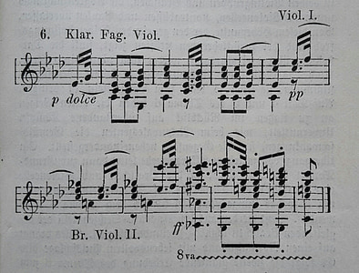 sheet nhạc, âm nhạc, nhạc giao hưởng, Beethoven, kết cấu, nền tảng, treble clef