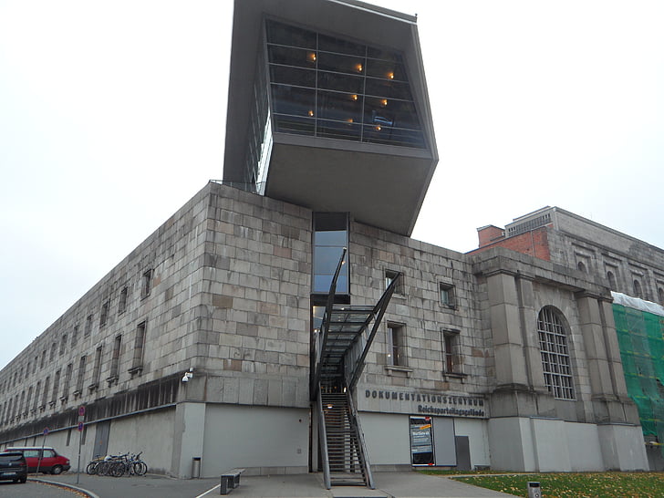 Nuremberg, motivos de Rali de partido Nazi, tempo de ns, Museu, Historicamente, Centro de documentação, edifício
