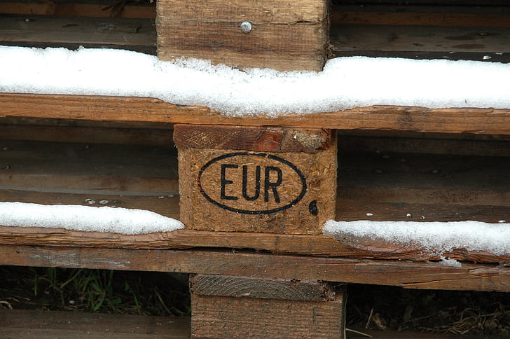 zakresu puli euro, palety euro, zakres, euro, śnieg