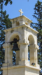 Kypros, Alaminos, kirke, klokketårnet, ortodokse, arkitektur, religion
