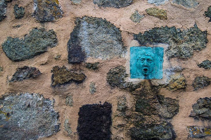Nástenné, kameň, Rock, kamenná stena, rustikálne, Románsky
