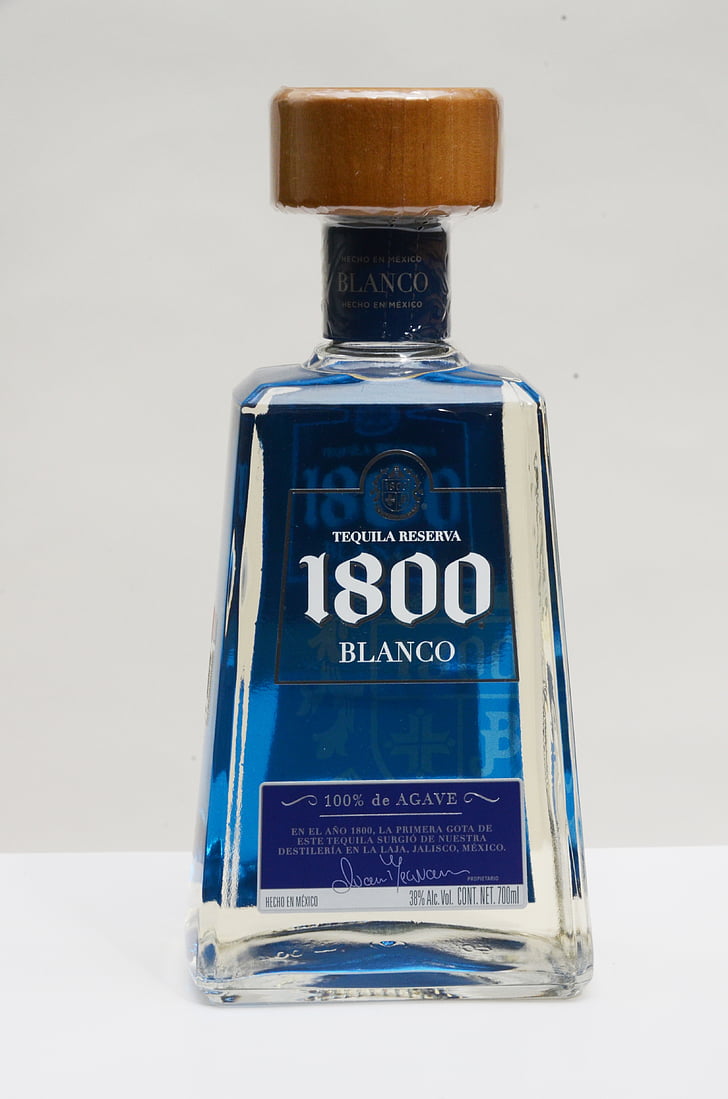 Tequila 1800, weißer tequila, Premium-tequila, Flasche, Alkohol, trinken