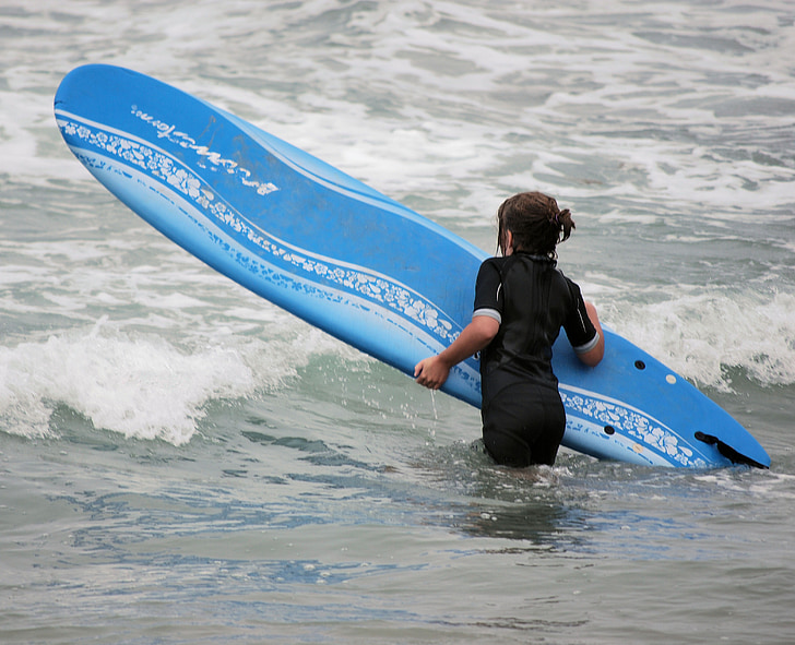 Surf, planche de surf, océan, du Pacifique, plage, San diego, Californie
