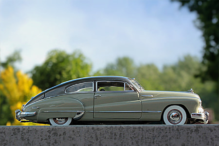 Auto, Oldtimer, Buick, modell bil, fotomontage