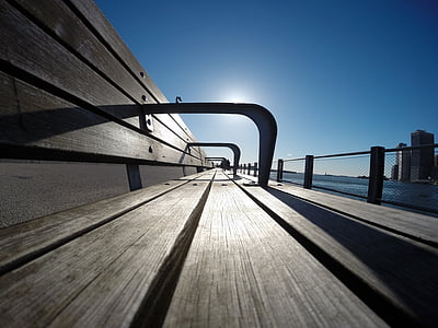 bench, sun, infinite, outside wood