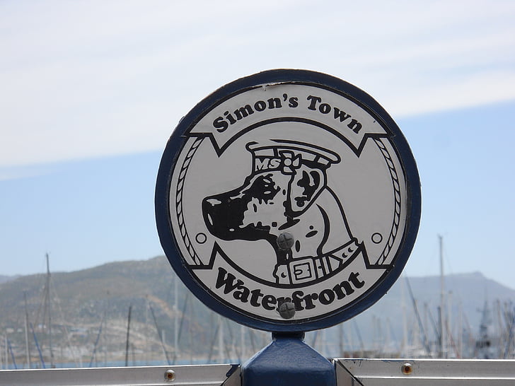 Republika Południowej Afryki, Simons town, Waterfront, Tarcza, pies, Muzeum morskie, znak