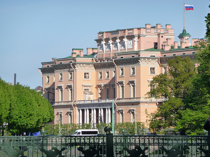 Saint-Pétersbourg, monuments célèbres, Palais de Mikhailovsky, architecture, Skyline, vue, point de repère