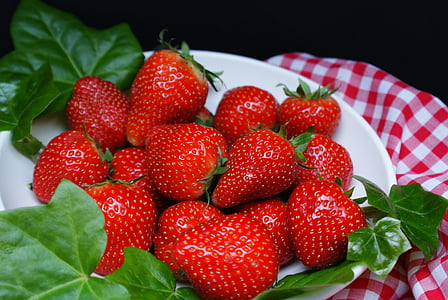 strawberries, red, fruits, garden
