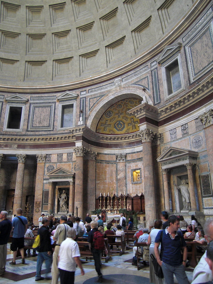 Pantheon, Rooma, Italia, kirkko, temppeli, rakennus, arkkitehtuuri