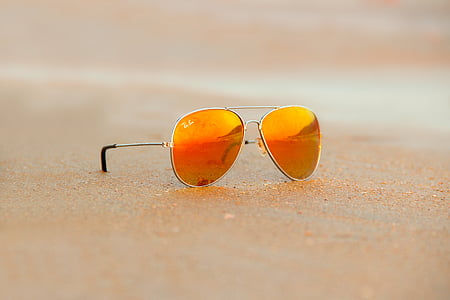 Orange, Ray, Ban, Aviator, sungglasses, ochelari de soare, ochelari
