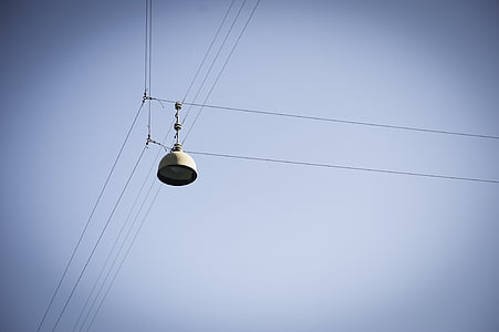 Lampa, kabel, powietrza, Miasto, światło, Ulica, dzień