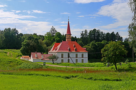 Palazzo del Priorato, Gatchina, Russia, passeggiata, natura, paesaggio, Parco
