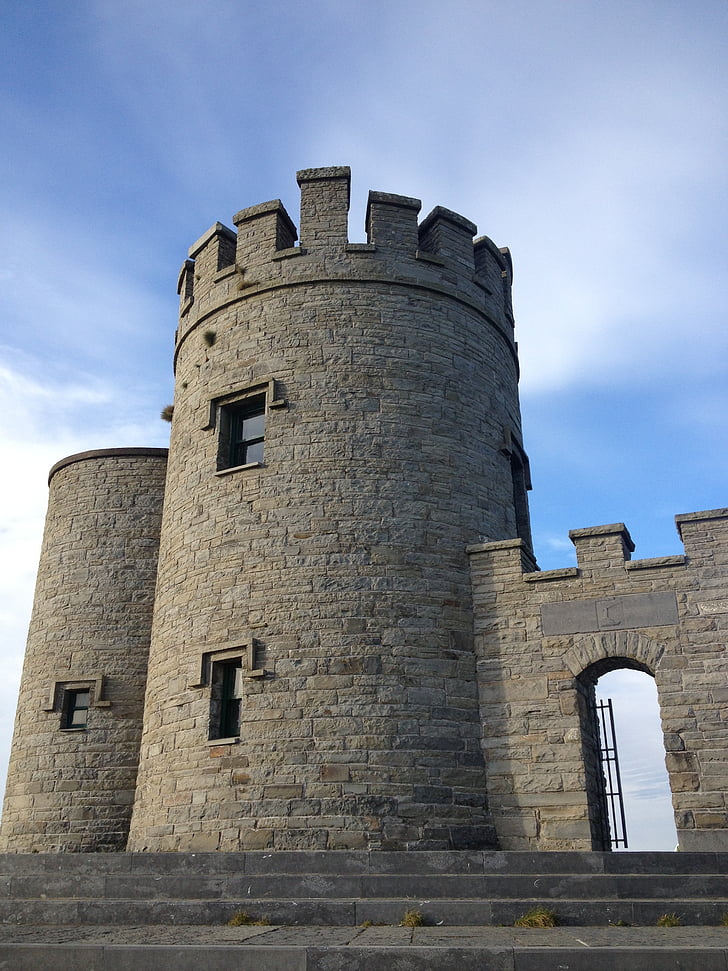 moher-sziklák, clare megye, Írország, Castle, építészet, Fort, torony