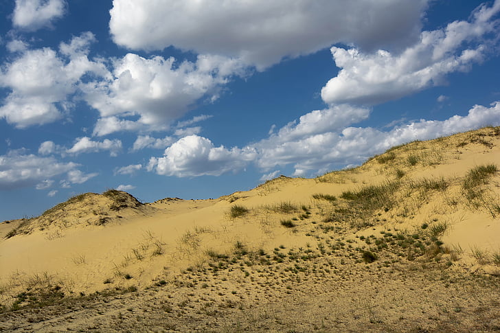 desert, sand, sky, landscape, yellow sand, journey