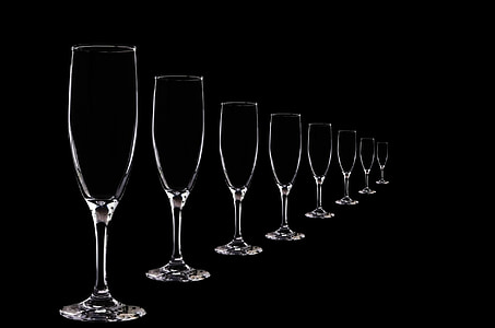glasses, new years eve, nobody, champagne glasses, beverage, concept, christmas