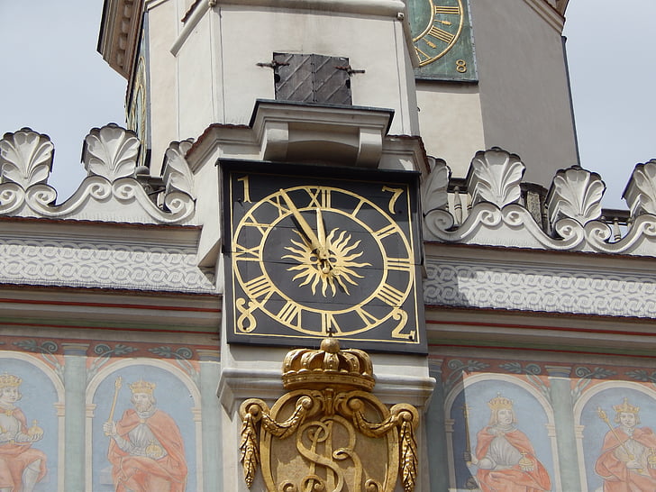 Poznan, cidade, a cidade velha, edifícios antigos, Polônia, fonte, monumentos