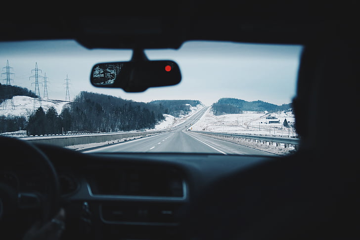 Фото, Тротуарна, людина, їзда, автомобіль, сніг, взимку