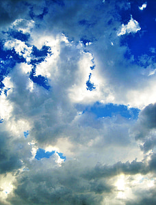 löysä cloud, pilvi, löysä, laastaria, valkoinen, valo, taivas