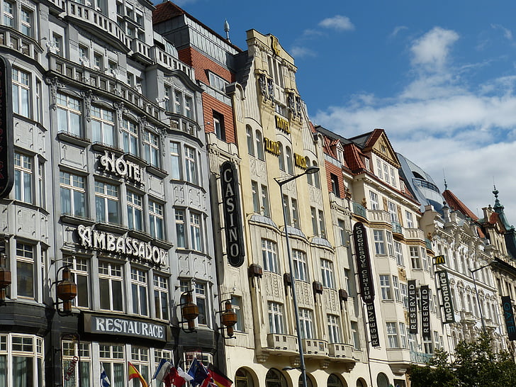 Neumarkt, Prague, vieille ville, ville, République tchèque, capital, façade