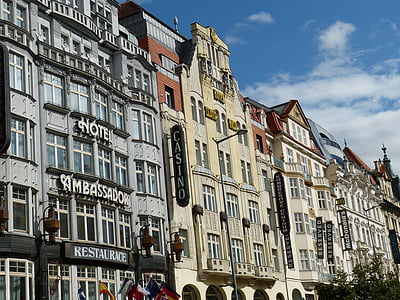 Neumarkt, Praha, gamlebyen, byen, Tsjekkia, hovedstad, fasade