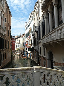 Venècia, Pont, canal, cases, Itàlia, bota