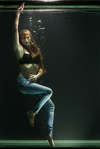 water, verdrinking, mode, model, fictie, Schone Kunsten, mode-shoot