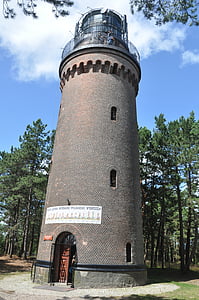 Lighthouse, havet, Östersjön, kusten, Polen, czołpino