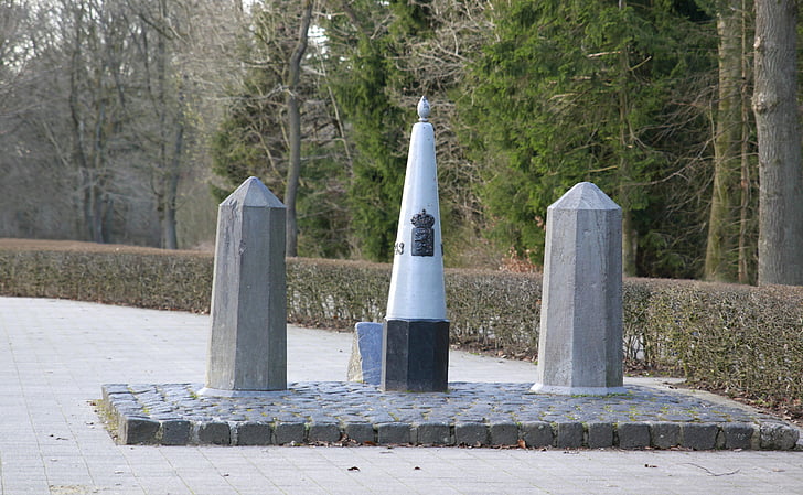 punkt orientacyjny, kamień, kamień milowy, granica, Dreiländereck, Historia, stary