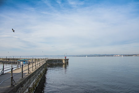 tó, vakond, Port, víz, csónak kikötő, Pier, Bodeni-tó