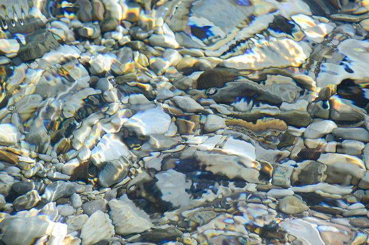 알 카 모, frankhieristeinbild, 물, 돌, 돌, 빛나는, 젖은