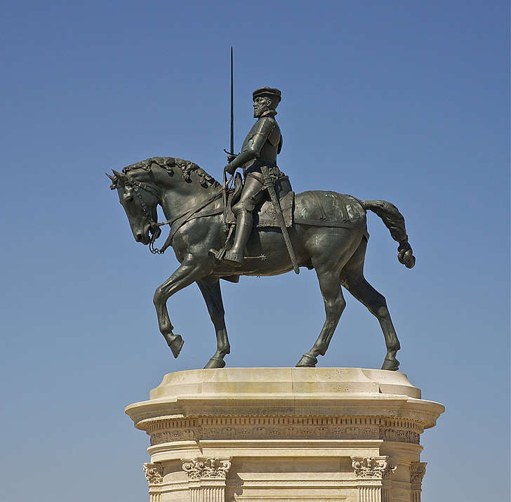Anne de montmorency, Equestrian, statue, Bronze, Frankrig, skulptur, historiske
