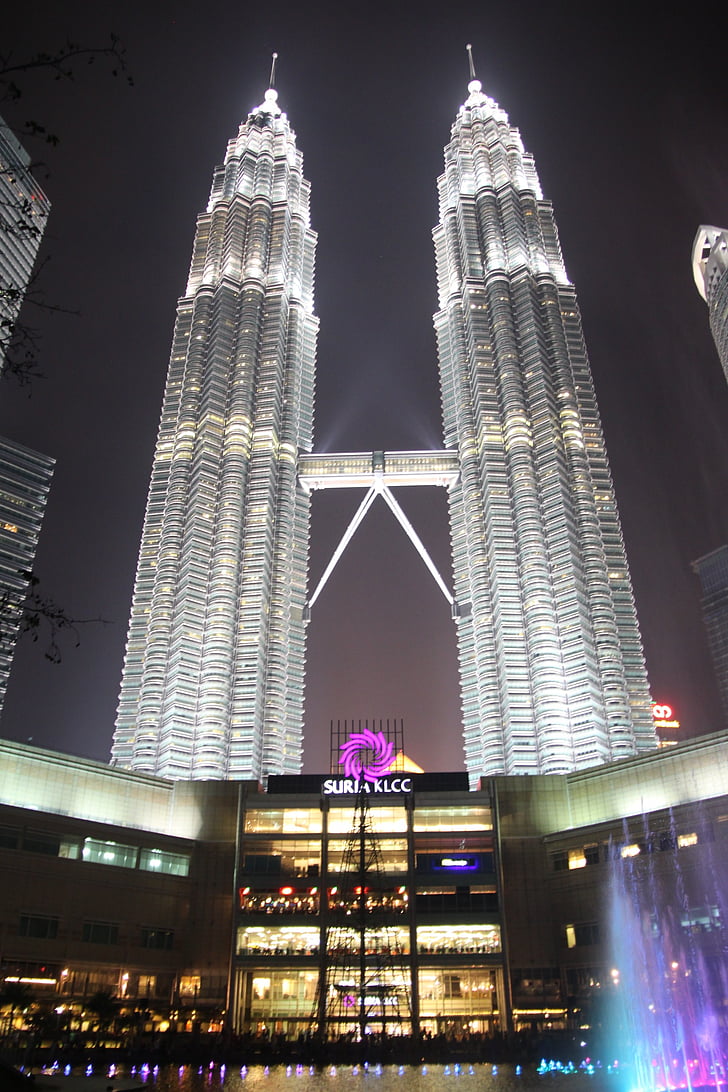 KLCC, δίδυμος Πύργος, πόλη, με δύο μονά κρεβάτια, Μαλαισία, Λουμπούρ, Κουάλα