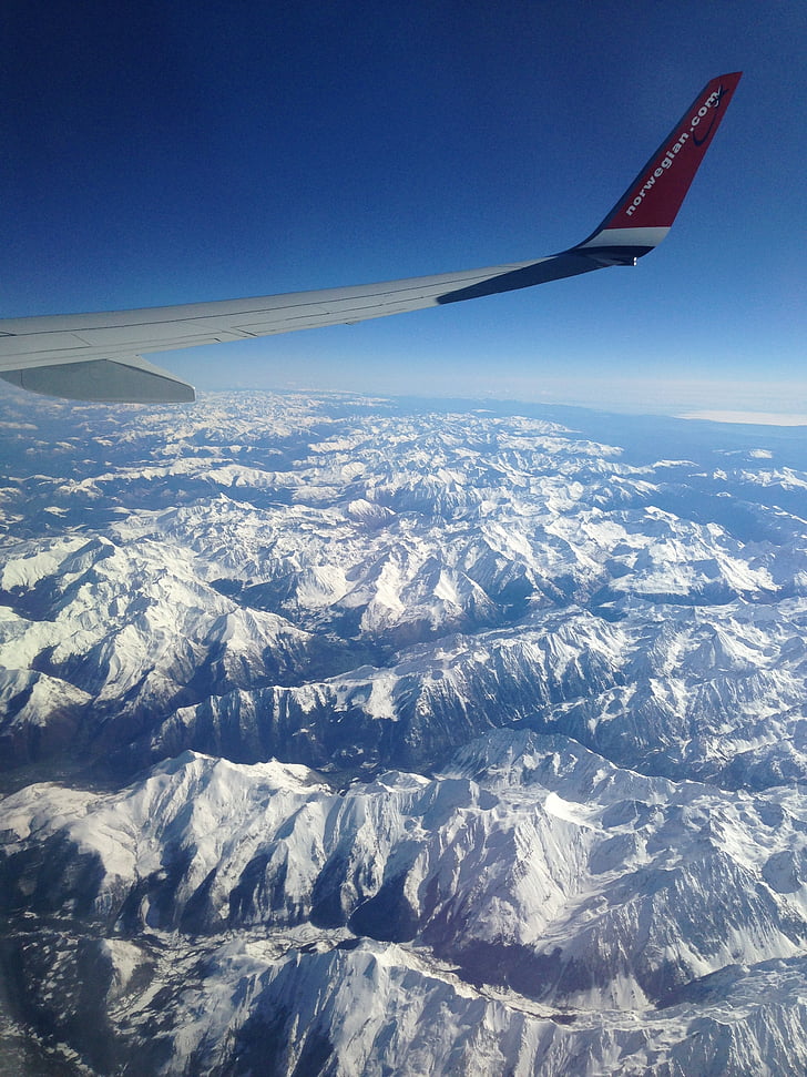 vliegen, Pyrénées, Top, sneeuw, de top van de berg, Pico aneto, Panorama