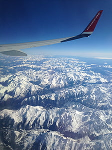 บิน, นีส, ซัมมิท, หิมะ, ยอดภูเขา, pico aneto, พาโนรามา