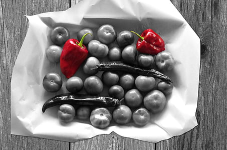 peberfrugter, rød, mad, sund, vegetabilsk, frisk, Hot