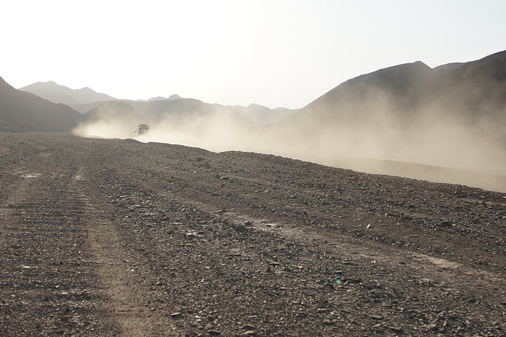 dust, desert, terrain vehicle, auto, jeep, egypt, desert safari
