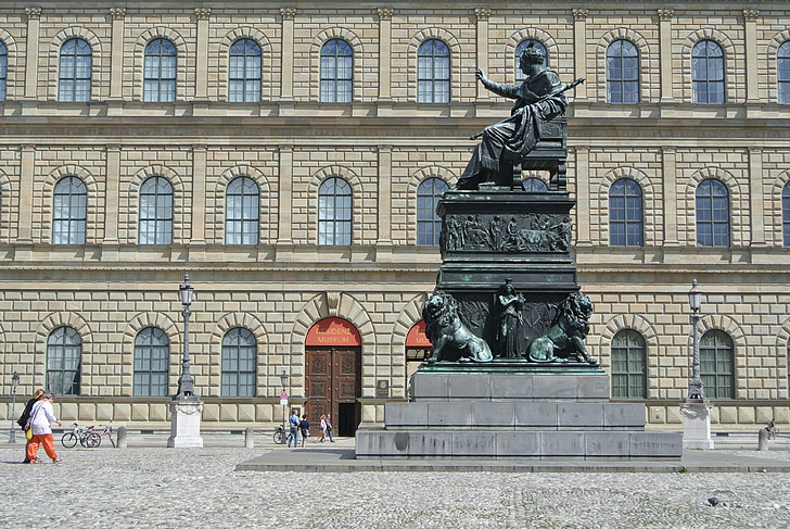 munich, architecture, statue, germany, bavaria, europe, city