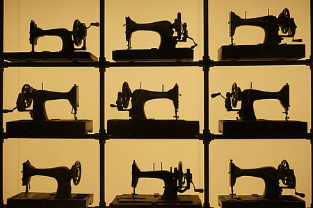 máquinas de coser, máquina, patrón de