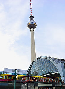 Alexanderplatz, Berlin, : televizijski toranj, njemački, Njemačka, reper, televizijski toranj