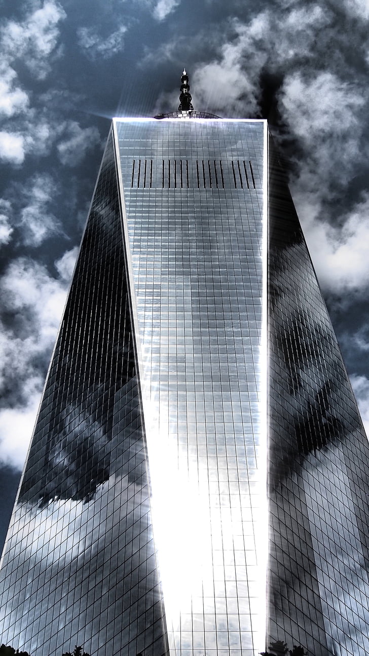 one world trade Centre, Nowy Jork, Stany Zjednoczone Ameryki, Atrakcja turystyczna, szkło, Skyline, Światowe centrum handlu