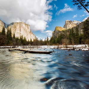 Yosemite, nationaal park, Californië, Toerisme, Bergen, vallei, weide
