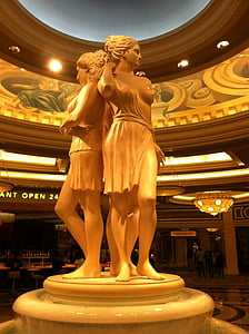 Caesars palace, Las Vegasissa, naisilla, patsas, kreikkalaiseen tyyliin, acient, moulage