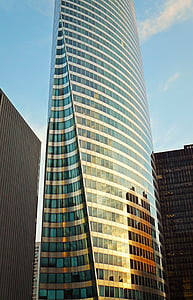 Architektur, Paris, La Défense, Fassade, Wolkenkratzer, futuristische, moderne