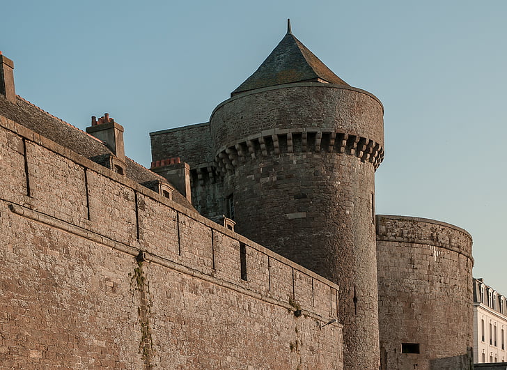 Bretagne-i, Saint malo, falak, erődítmények, Fort, Castle, történelem