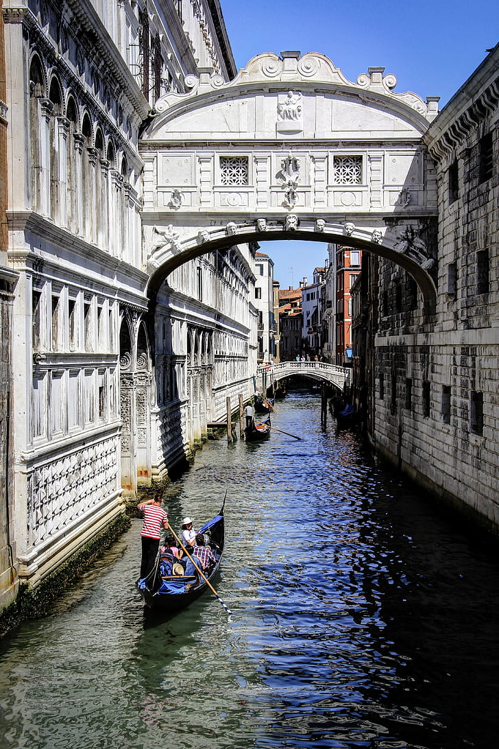 Venedig, Italien, semester, stadsbild, Italienska, staden, venetianska