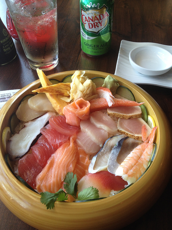 sushi, salmon, fish, food, seafood, japanese, meal