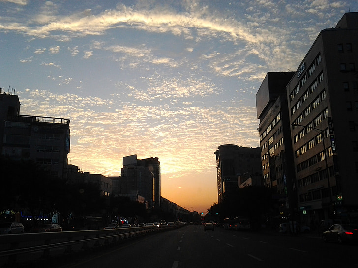 Himmel, Stadt, Glühen