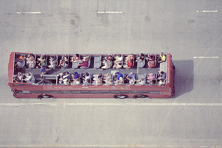 ônibus Double decker, excursão de ônibus, Turismo, Londres, ônibus, sem teto